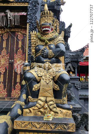 Traditional statue of a guardian demon on the island of Bali, Indonesia. 122707737