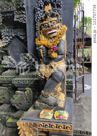 Traditional statue of a guardian demon on the island of Bali, Indonesia. 122707738