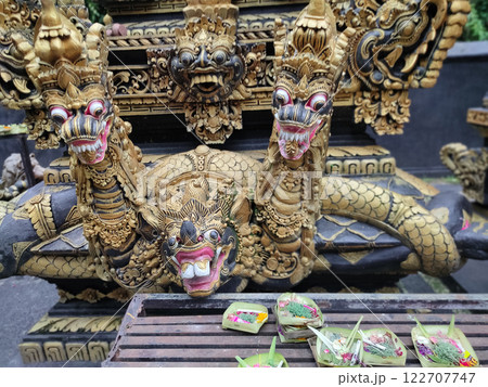 Traditional statue of a guardian demon on the island of Bali, Indonesia. 122707747