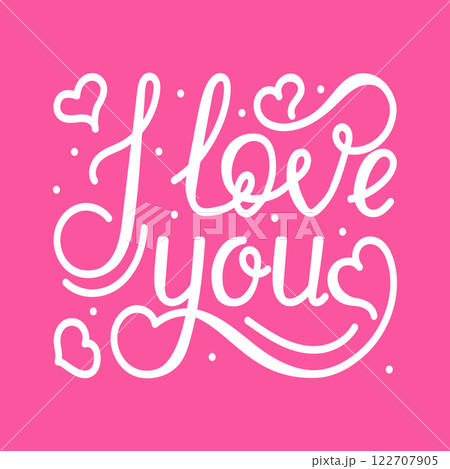 Show Your Affection and Express Your Love with this Charming and Cute I Love You Design. Lettering Show Your Affection and Express Your Love with this Charming and Cute I Love You Design. Lettering 122707905