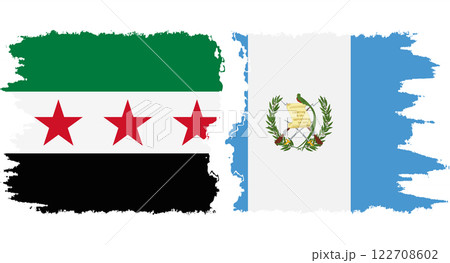 Guatemala and Syrian Revolution grunge flags connection vector 122708602