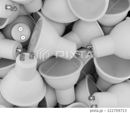 LED light bulb texture background. Energy super saving electric lamp 122709723