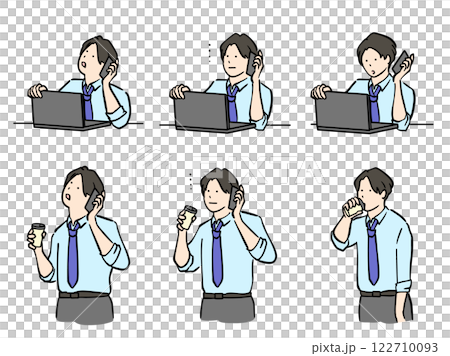 一名身穿西裝、在辦公室工作的茫然男子的日常生活圖 122710093