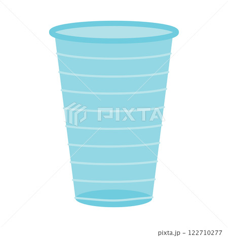 Plastic disposable cup. Vector illustration isolated on white background. Plastic disposable cup. Vector illustration isolated on white background. 122710277