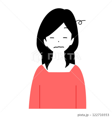疲労感がある若い女性のイラスト 疲労感がある若い女性のイラスト 122710353
