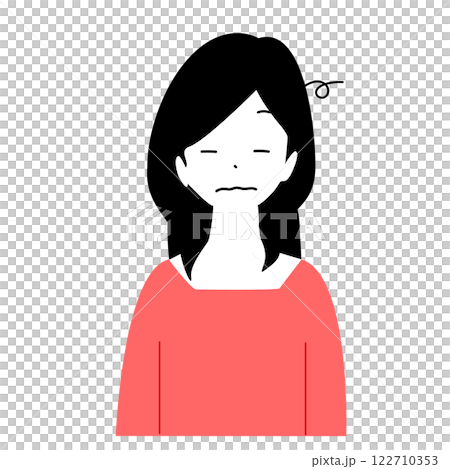 疲労感がある若い女性のイラスト 疲労感がある若い女性のイラスト 122710353