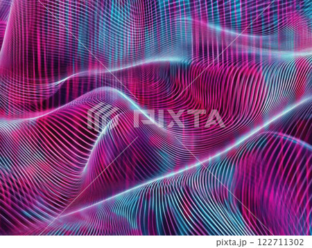 abstract neon light waves 122711302