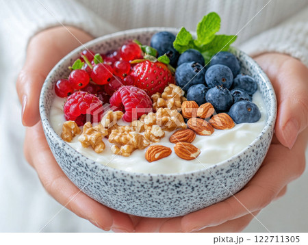 healthy yogurt bowl 122711305