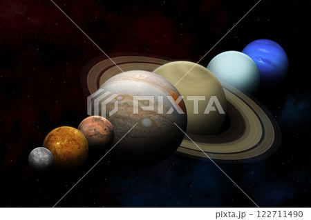 Planetary parade. Seven planets set to align. 122711490