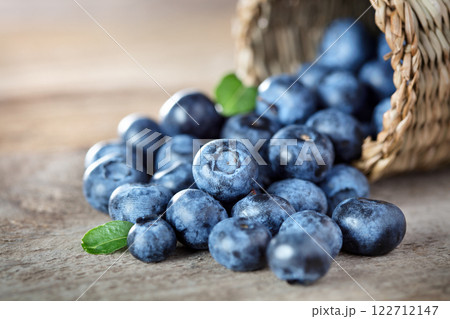Pile of blueberries Pile of blueberries 122712147