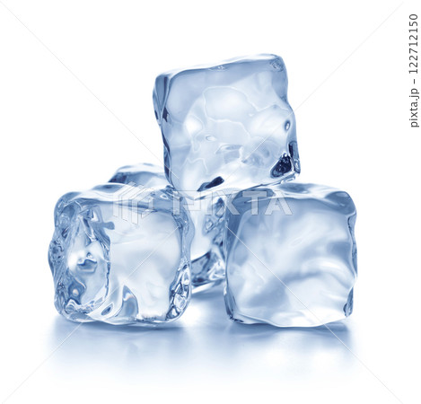 Ice cubes on white Ice cubes on white 122712150