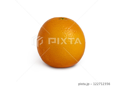 Sweet ripe orange isolated on white background with shadow 122712356