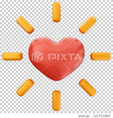 3d valentines day love heart 122712668