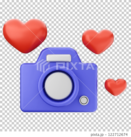 3d valentines day camera 122712674