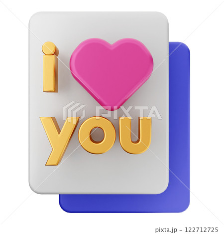 3d valentines day letter i love you 122712725