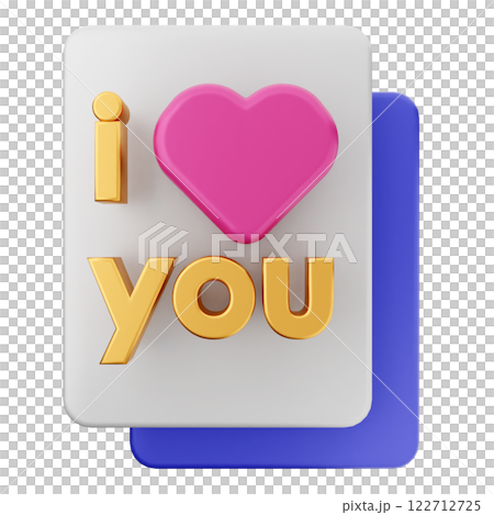 3d valentines day letter i love you 122712725