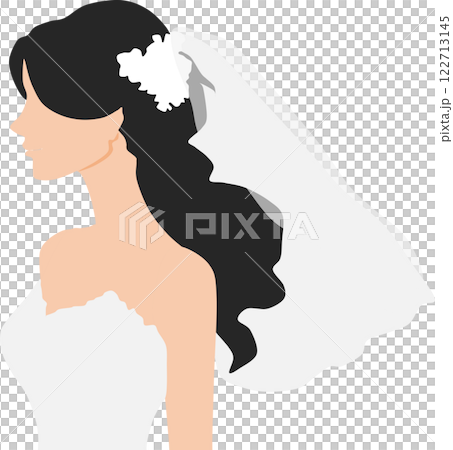 一位穿著婚紗的女士的插圖 122713145