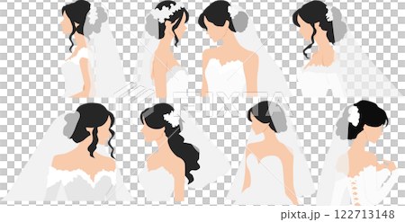 穿著婚紗的女人的插圖集 穿著婚紗的女人的插圖集 122713148