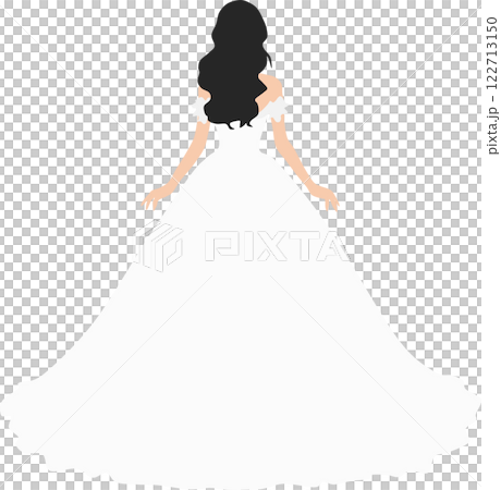 Illustration of a woman wearing a wedding dress Illustration of a woman wearing a wedding dress 122713150