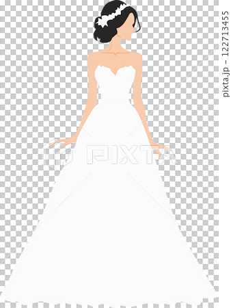 一位穿著婚紗的女士的插圖 一位穿著婚紗的女士的插圖 122713455