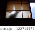 襤褸障子の向こうに猫 122713574
