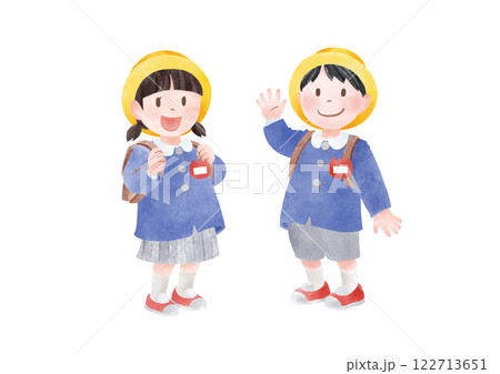 幼稚園児　男の子と女の子 122713651