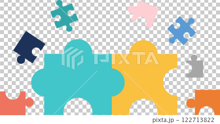 Puzzle graphic material illustration 122713822