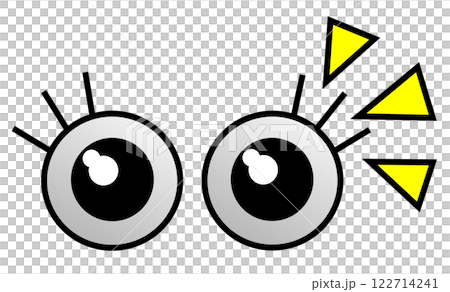 Illustration of an eyeball staring in amazement 122714241