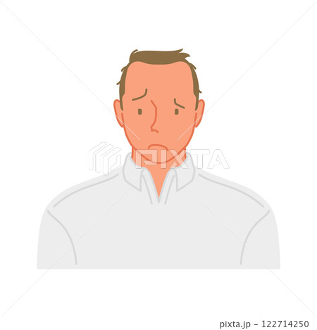 AGA:正面から見た薄毛の若い男性 AGA:正面から見た薄毛の若い男性 122714250