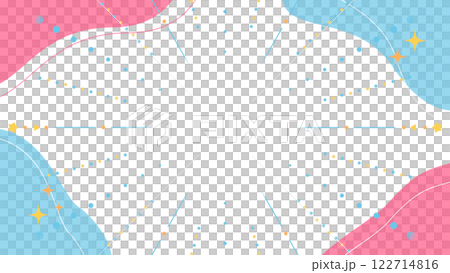 ゆらゆら揺れるフレームと弾けるポップな背景イラスト ゆらゆら揺れるフレームと弾けるポップな背景イラスト 122714816