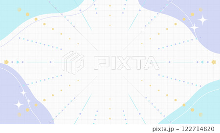 ゆらゆら揺れるフレームと弾けるポップな背景イラスト 122714820