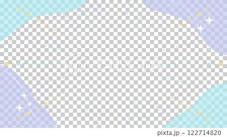 ゆらゆら揺れるフレームと弾けるポップな背景イラスト 122714820