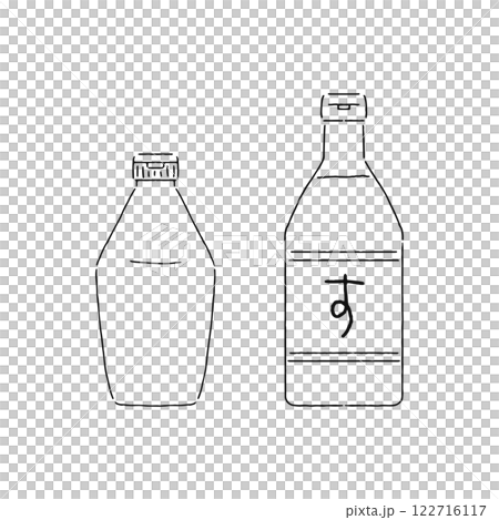 マヨネーズ　酢　線画 122716117