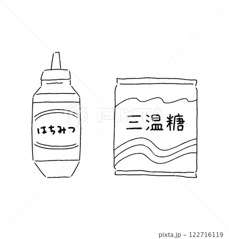 はちみつ 三温糖 線画 はちみつ 三温糖 線画 122716119