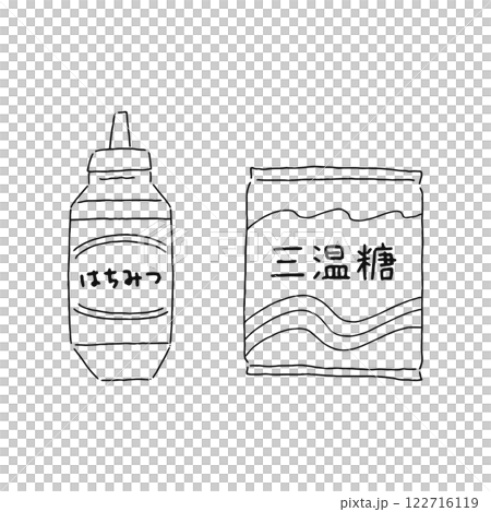 はちみつ 三温糖 線画 はちみつ 三温糖 線画 122716119