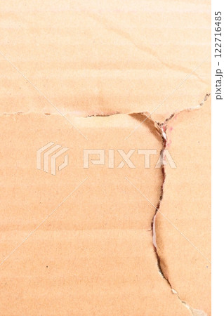 tear brown cardboard box texture background, recycle material 122716485