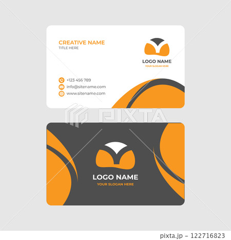 Professional Minimalist Vector Business Card Design 122716823
