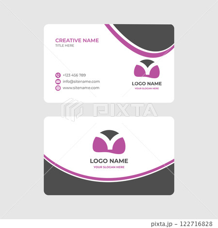 Clean Vector Business Card Design with Minimalist Style 122716828