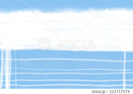 サックスブルーと白い枠と線　(背景素材)　 122717574