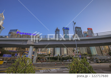 Jan 28 2025 Modern Urban Skyscrapers Under a Vibrant at HK Jan 28 2025 Modern Urban Skyscrapers Under a Vibrant at HK 122717680