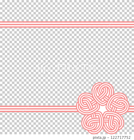 水引式時尚櫻花結相框 淺粉紅色 3 條緞帶 上下 無文字 122717752