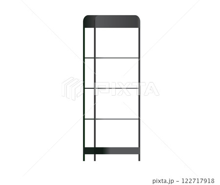 Modern metal grey stylish and retro showcase rack for retail shop design 122717918