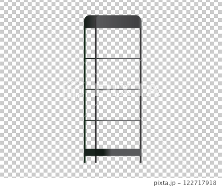 Modern metal grey stylish and retro showcase rack for retail shop design 122717918
