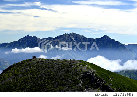 朝の乗鞍、富士見岳からの風景（撮影地：乗鞍、富士見岳） 122718692