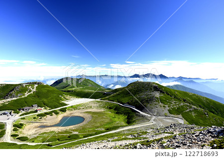 朝の乗鞍、富士見岳からの風景（撮影地：乗鞍、富士見岳） 122718693