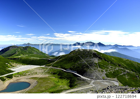 朝の乗鞍、富士見岳からの風景（撮影地：乗鞍、富士見岳） 122718694