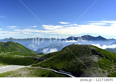 朝の乗鞍、富士見岳からの風景（撮影地：乗鞍、富士見岳） 122718695