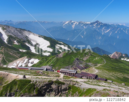 白馬岳から望む夏の剱岳と立山連峰 122718842