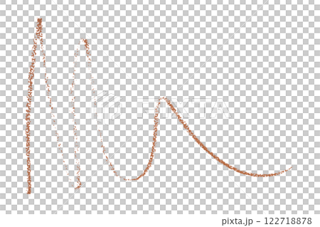 brown pencil strokes isolated on transparent background 122718878