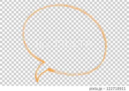 Separate orange speech bubble on transparent background. 122718911